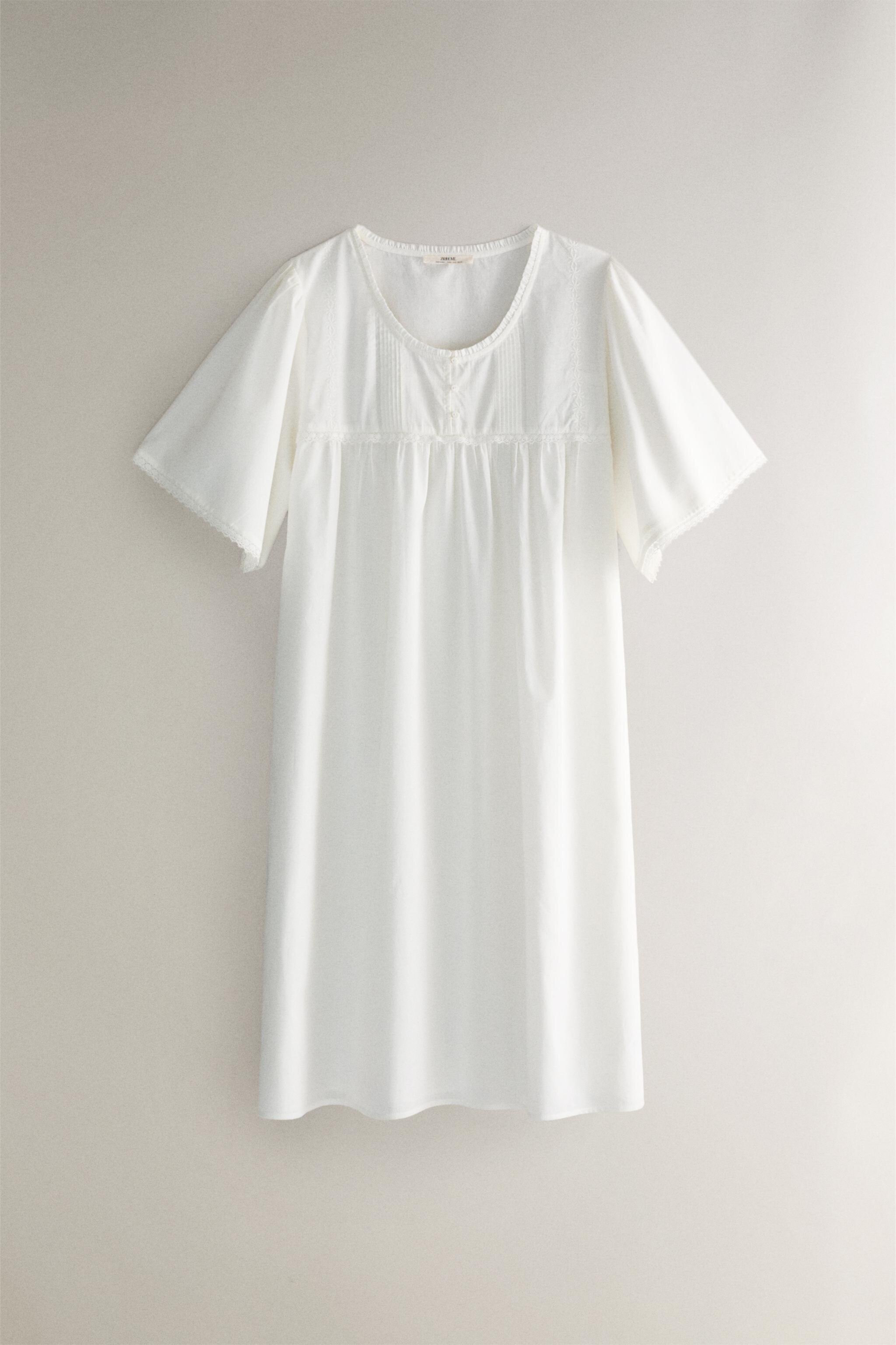 EMBROIDERED COTTON NIGHTGOWN Zara Home