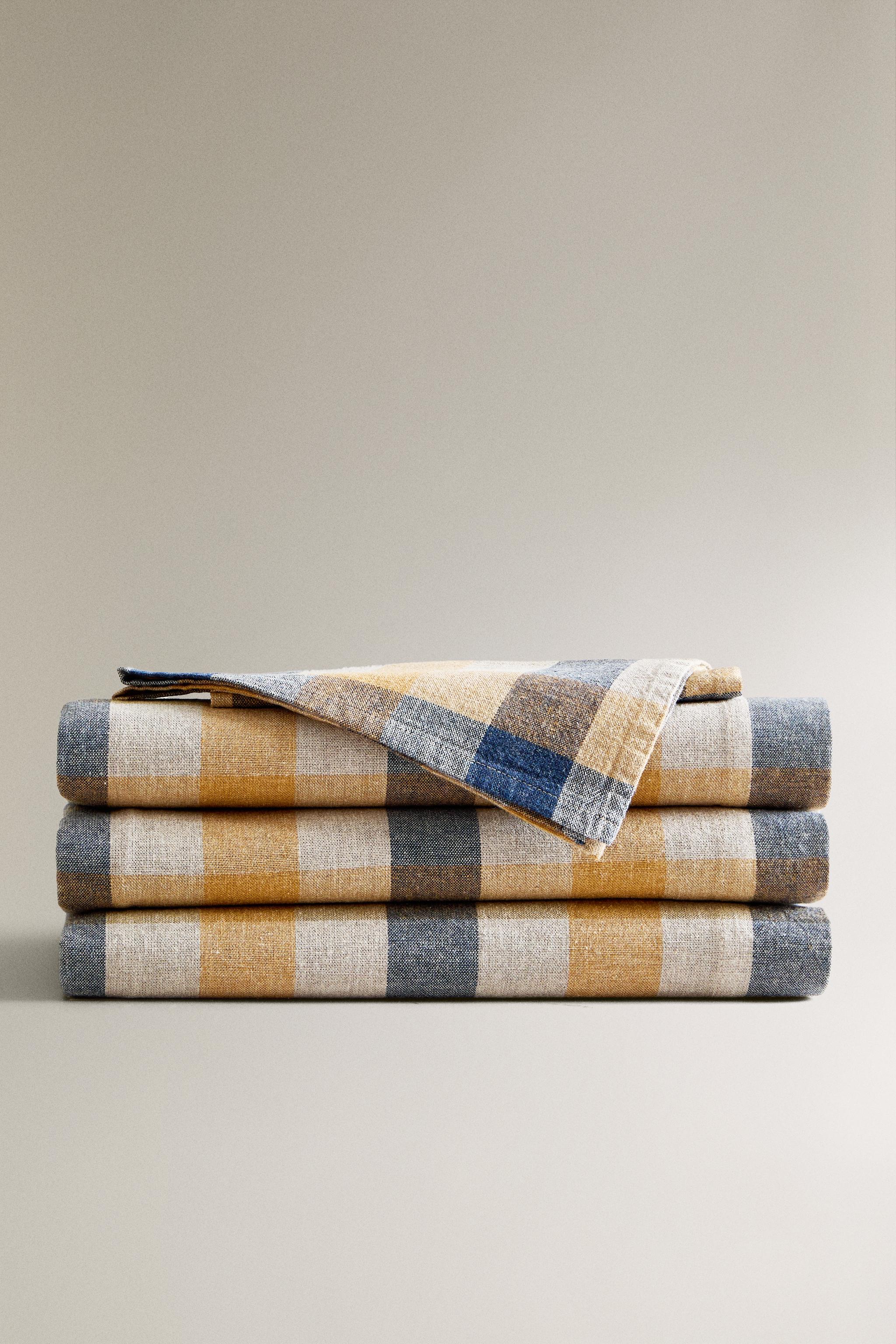 PLAID LINEN TABLECLOTH Zara Home