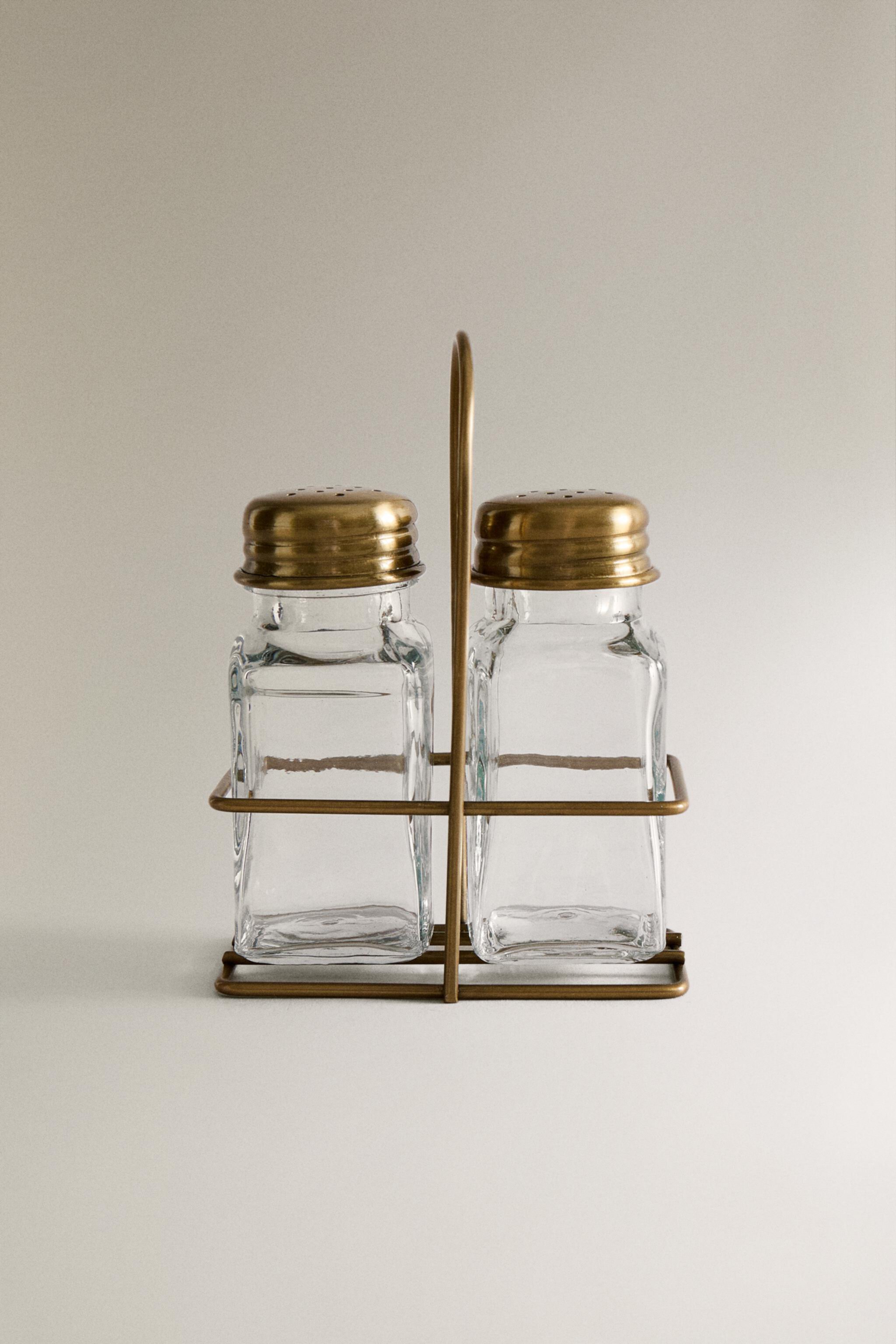 GLASS SALT AND PEPPER SHAKER SET Zara Home