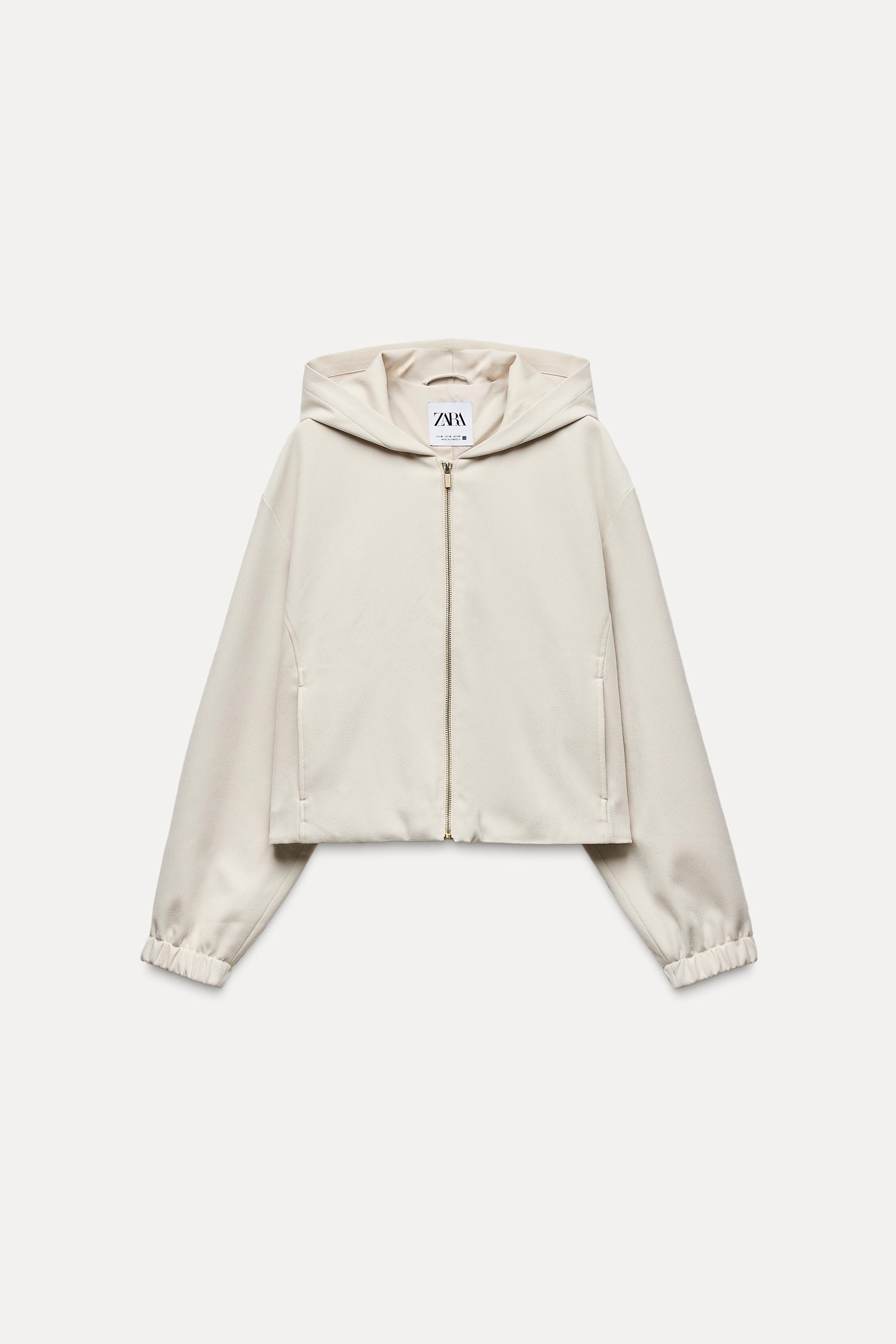 TEXTURE HOODIE BOMBER JACKET Zara