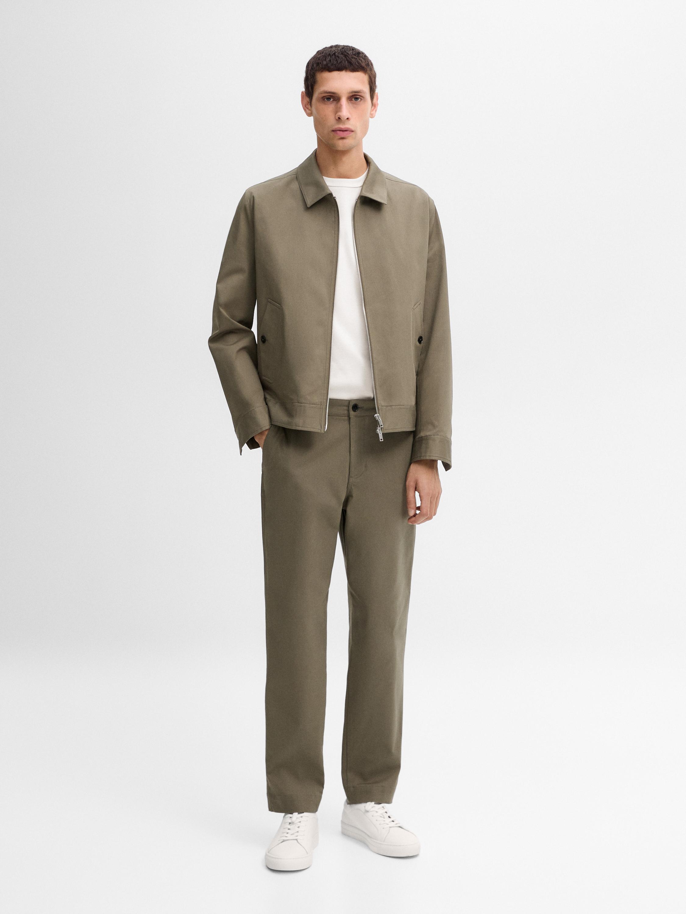 Cotton blend jacket with pockets - Studio Massimo Dutti