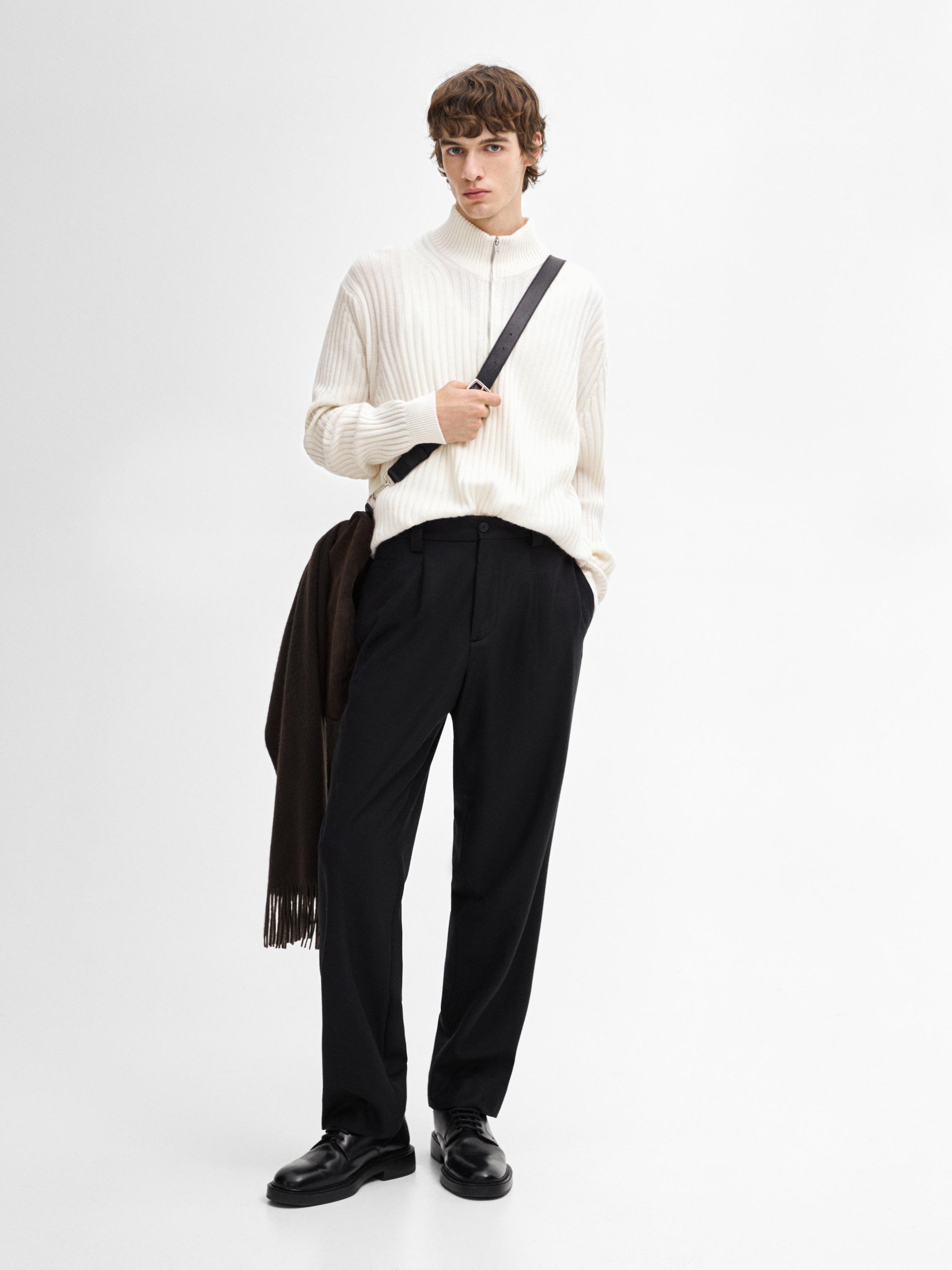 Mock neck knit sweater Massimo Dutti