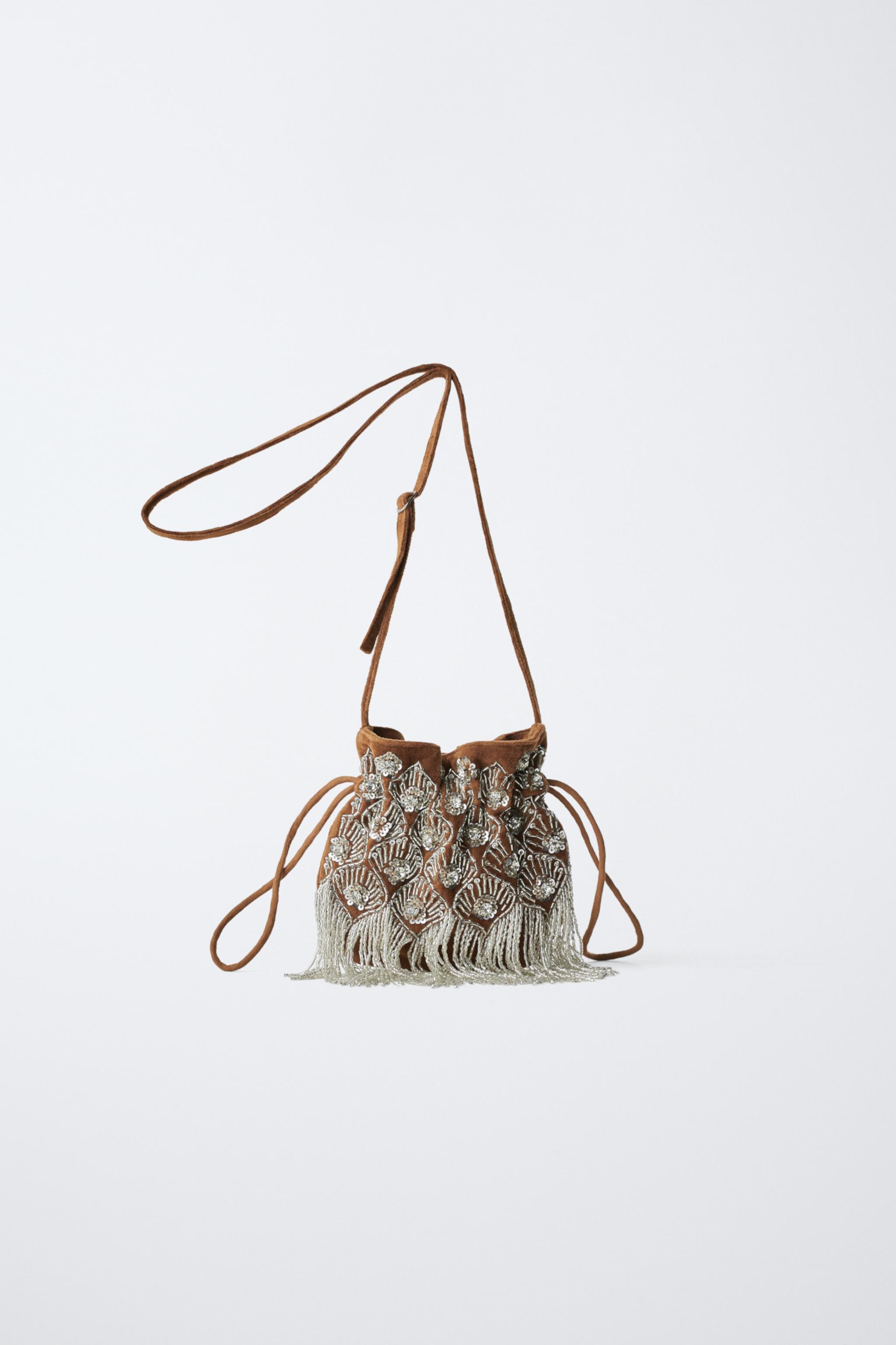 BEADED CROSSBODY BAG Zara