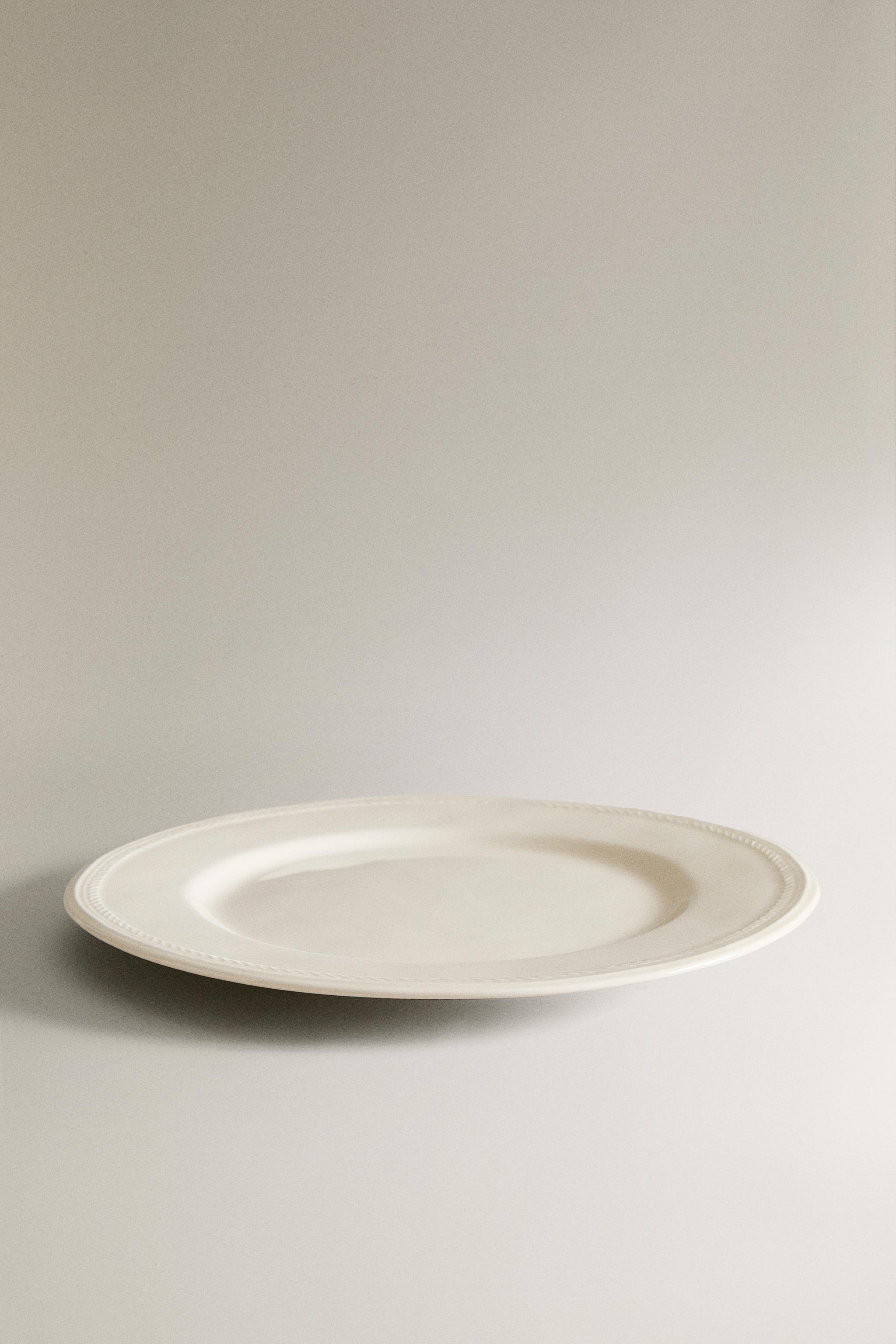 CHAIN EARTHENWARE DESSERT PLATE Zara Home