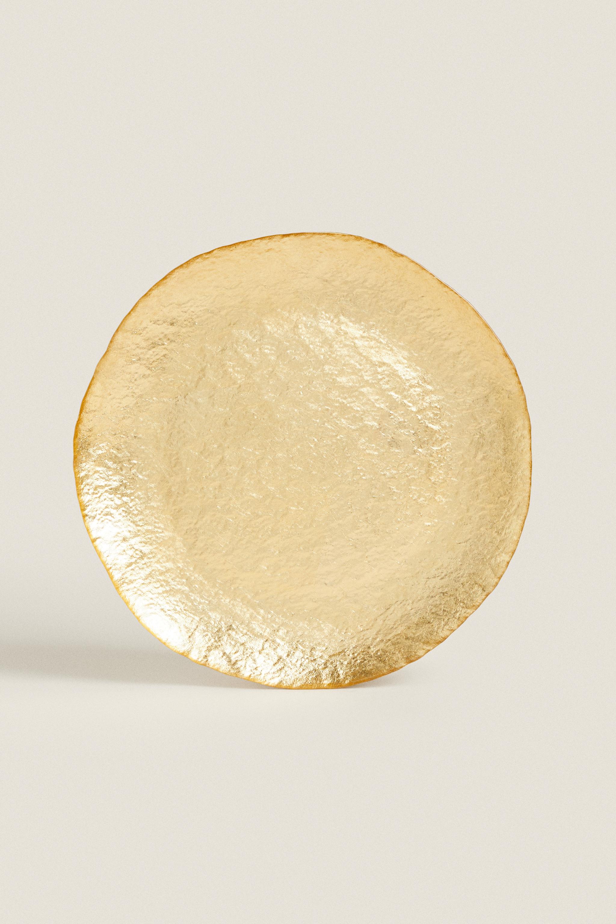 GOLD GLASS SERVICE PLATE Zara Home