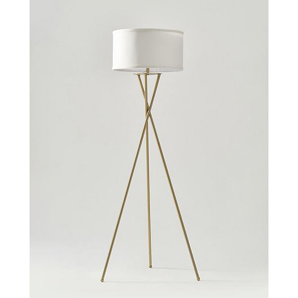 Brightech Jaxon Tripod Floor Lamp Standing Light with LED Light Bulb, Brass Brightech