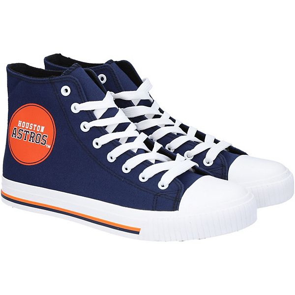 Мужские текстильные кроссовки FOCO Houston Astros High Top с рифленой подошвой и классической шнуровкой Foco