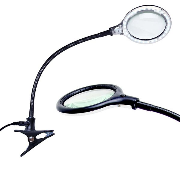 Brightech Lightview Flex Led Clamp Magnifier Desk Lamp - (1.75x) 3 Diopter Brightech