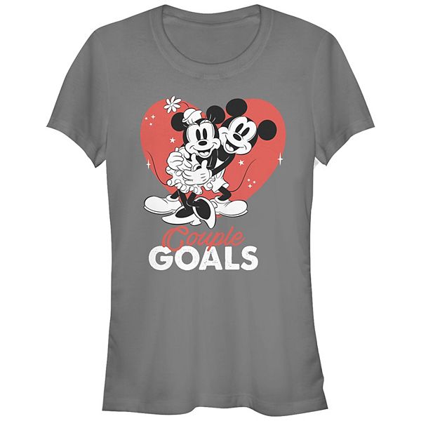 Disney's Mickey Mouse & Minnie Juniors' Couple Goals Graphic Tee Disney