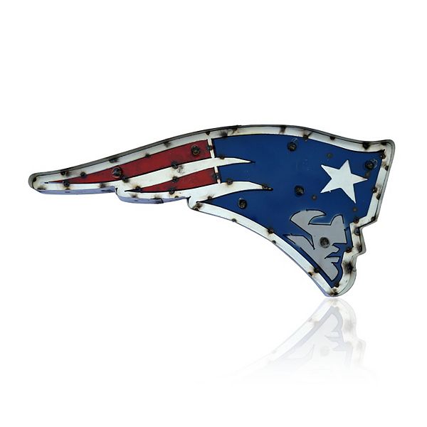 Световой знак с логотипом New England Patriots, 146.7 см, стеклянные лампы C7, для использования внутри и снаружи помещений Unbranded