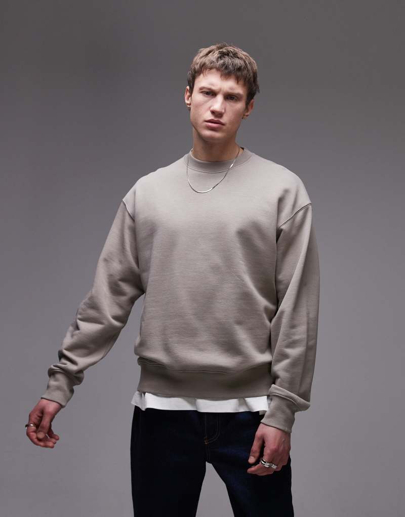 ARKET relaxed terry sweatshirt in beige Arket