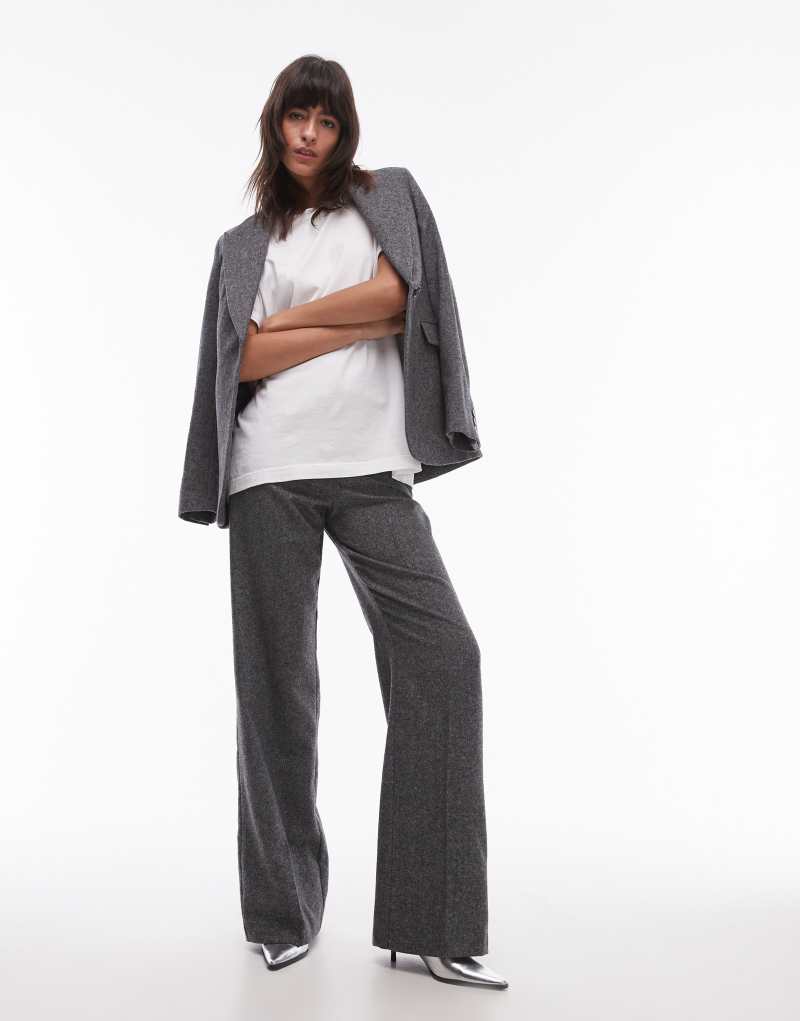 Mango salt and pepper pants in gray - part of a set Mango