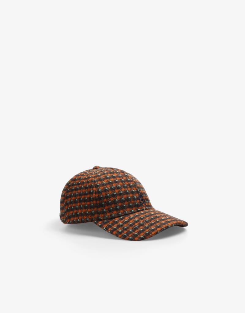 Scalpers Cap In Orange Check   Scalpers