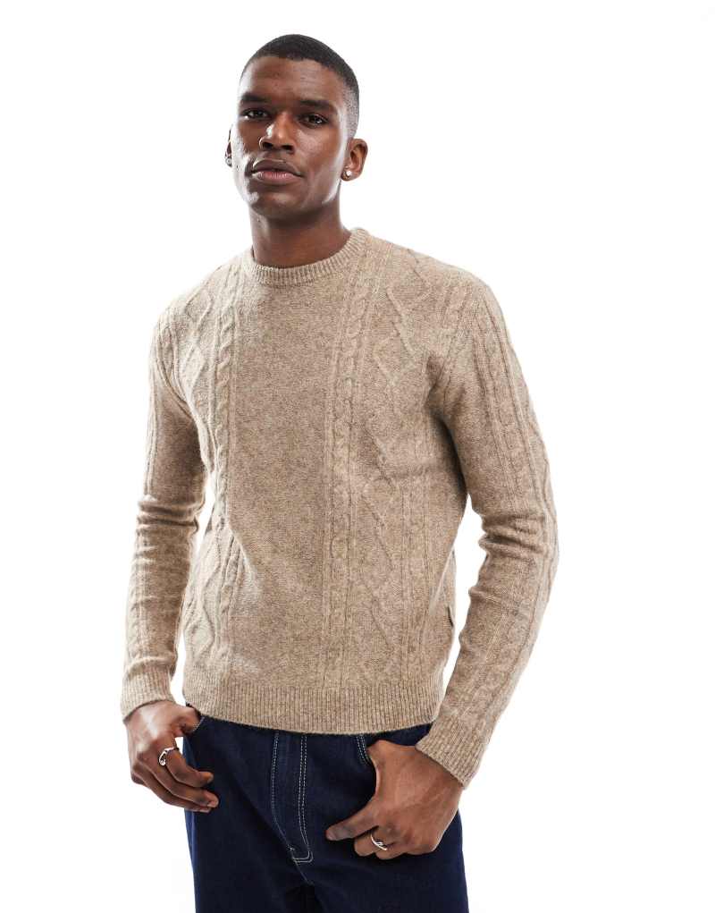 Scalpers Ghery sweater in taupe   Scalpers