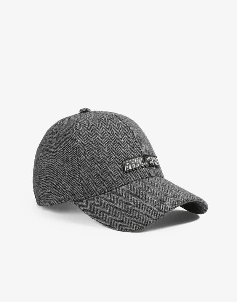 Scalpers herringbone cap in gray   Scalpers