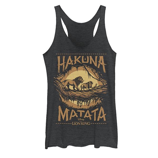 Disney's The Lion King Hakuna Matata Sunset Juniors' Racerback Tank Top Disney