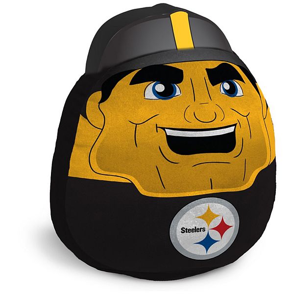 Мягкая подушка-игрушка Pittsburgh Steelers, 37 см х 32 см, 95% полиэстер, для внутреннего использования Unbranded