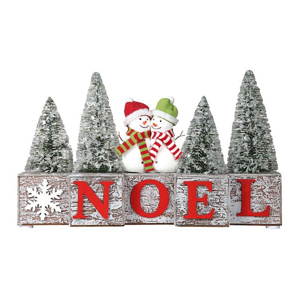 Новогоднее светящееся настольное украшение с надписью «NOEL», 10 теплых белых светодиодов, 33 см Haute Decor