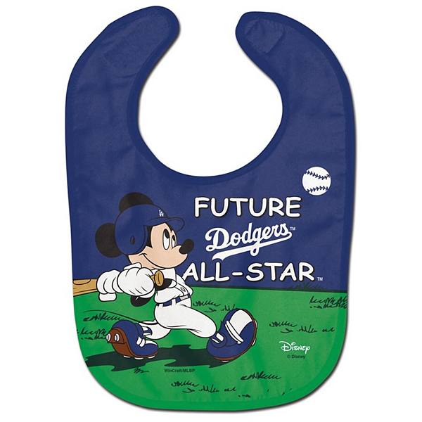 Детский нагрудник Los Angeles Dodgers Disney Mickey All Pro, 100% полиэстер и 100% хлопок, 19,7 см x 23,5 см Unbranded