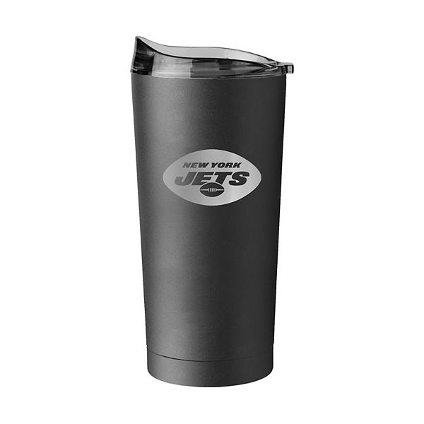 New York Jets 20oz. Black Powder Coat Tumbler Unbranded