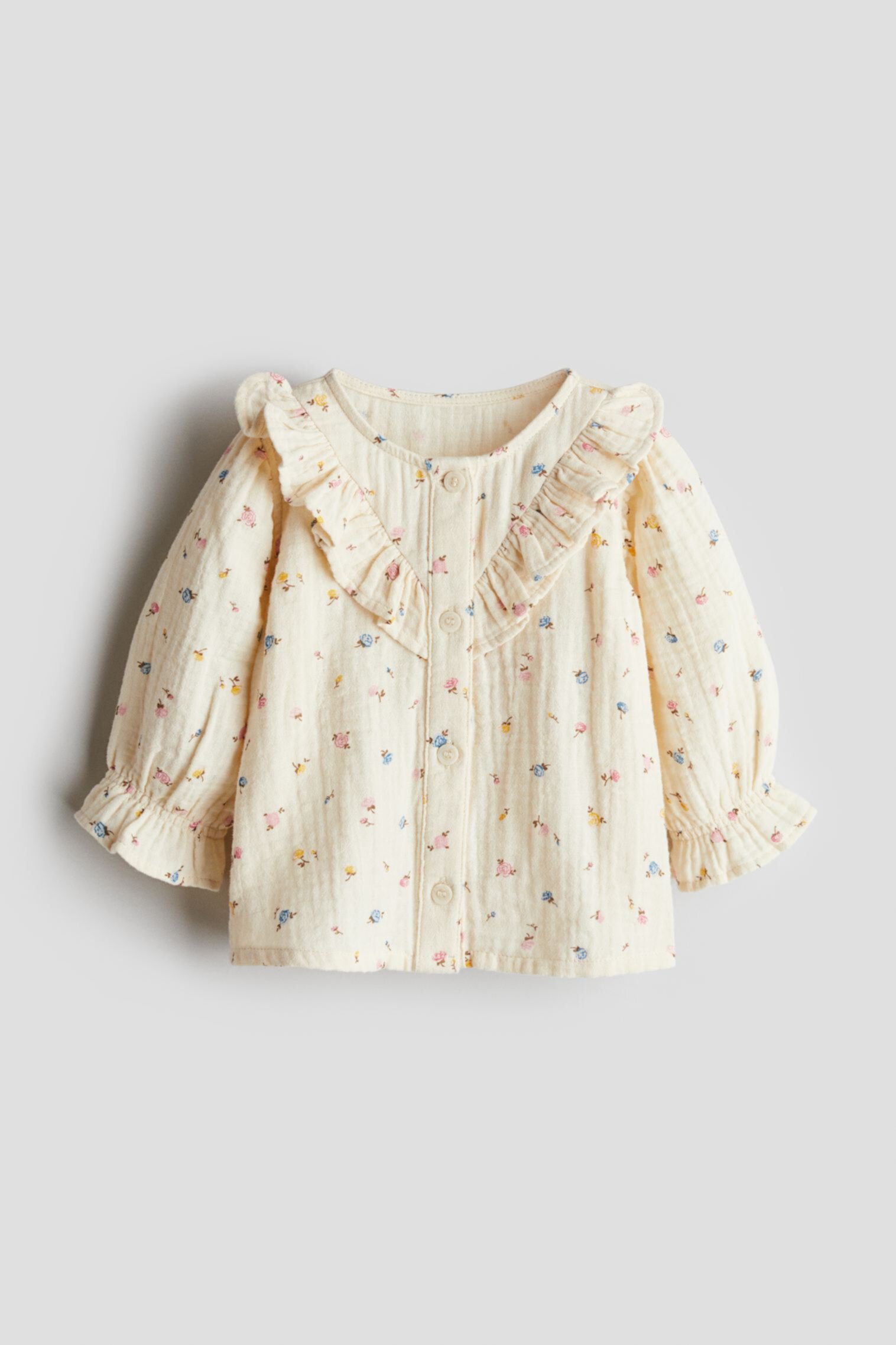 Ruffle-Detail Cotton Blouse H&M