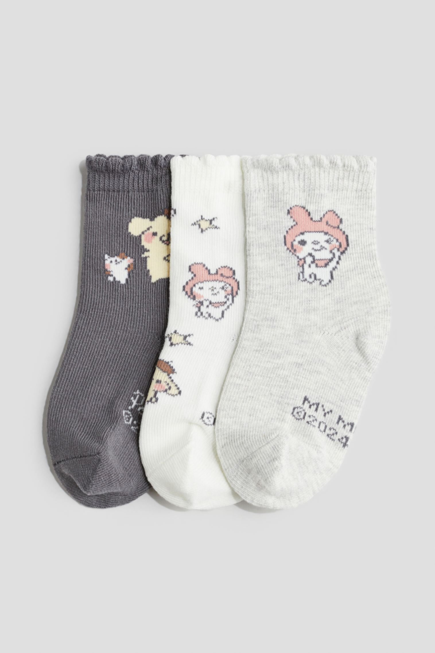 3-pack Socks with Motif H&M