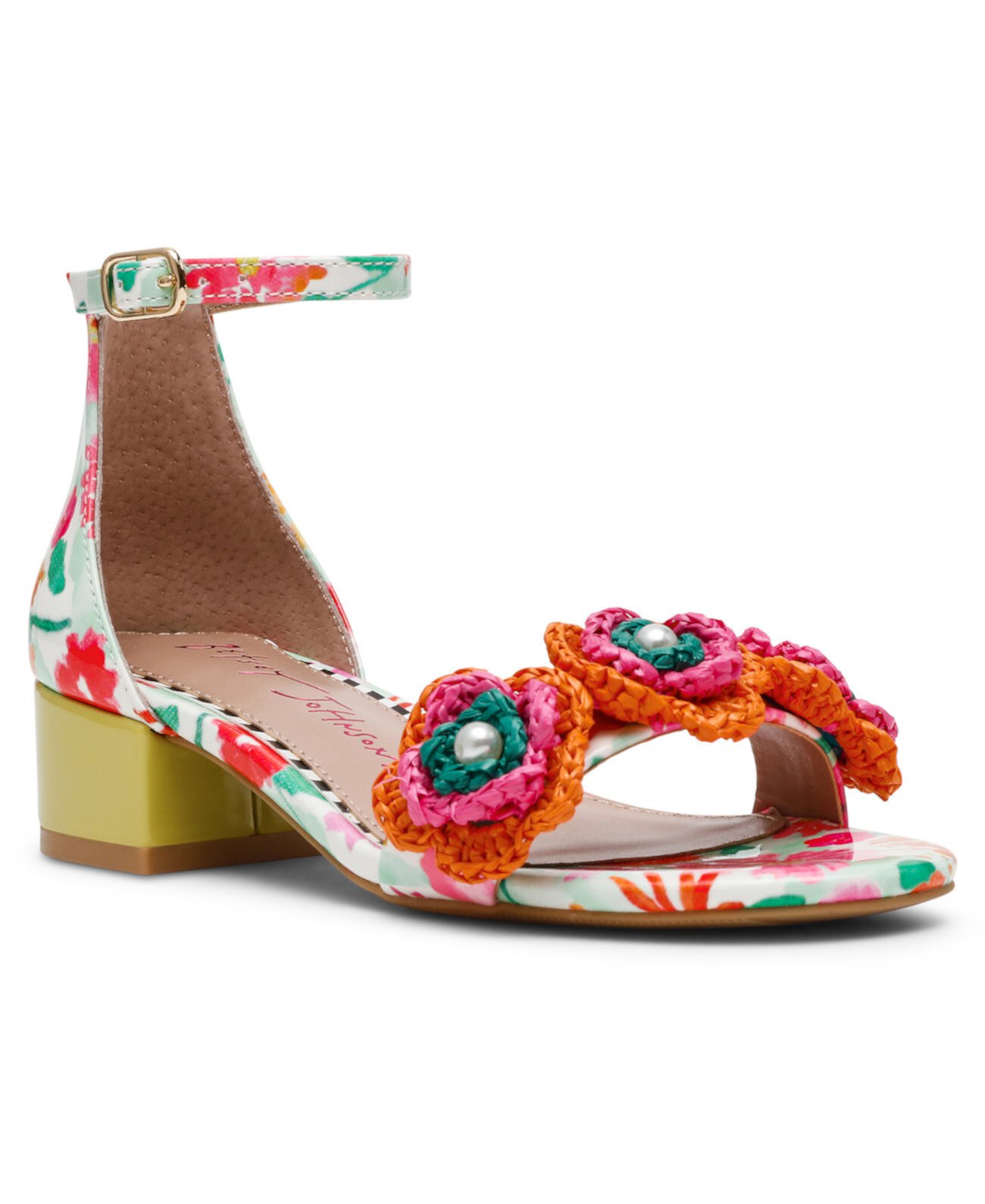 Little and Big Girls Brady Crochet Flower Sandal Betsey Johnson