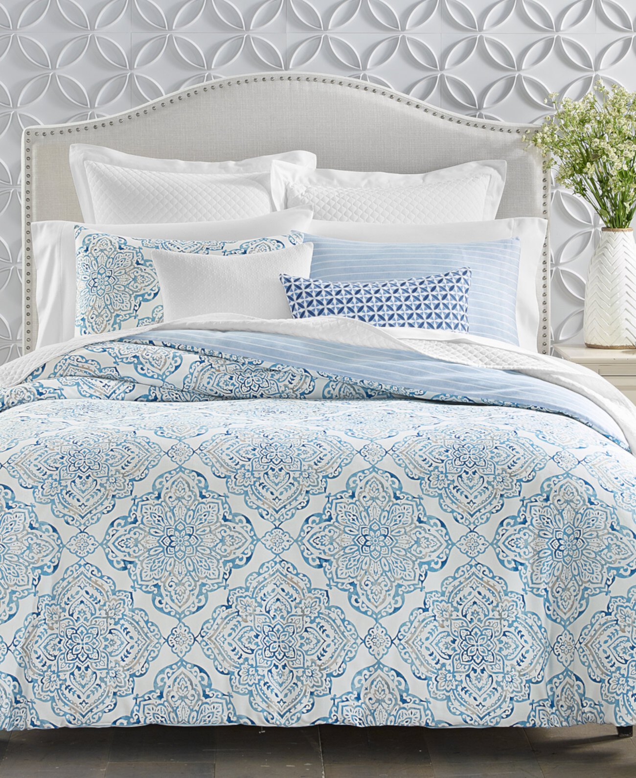 Coastal Medallion 3-Pc. Comforter Set, King, Exclusively at Macy’s Charter Club