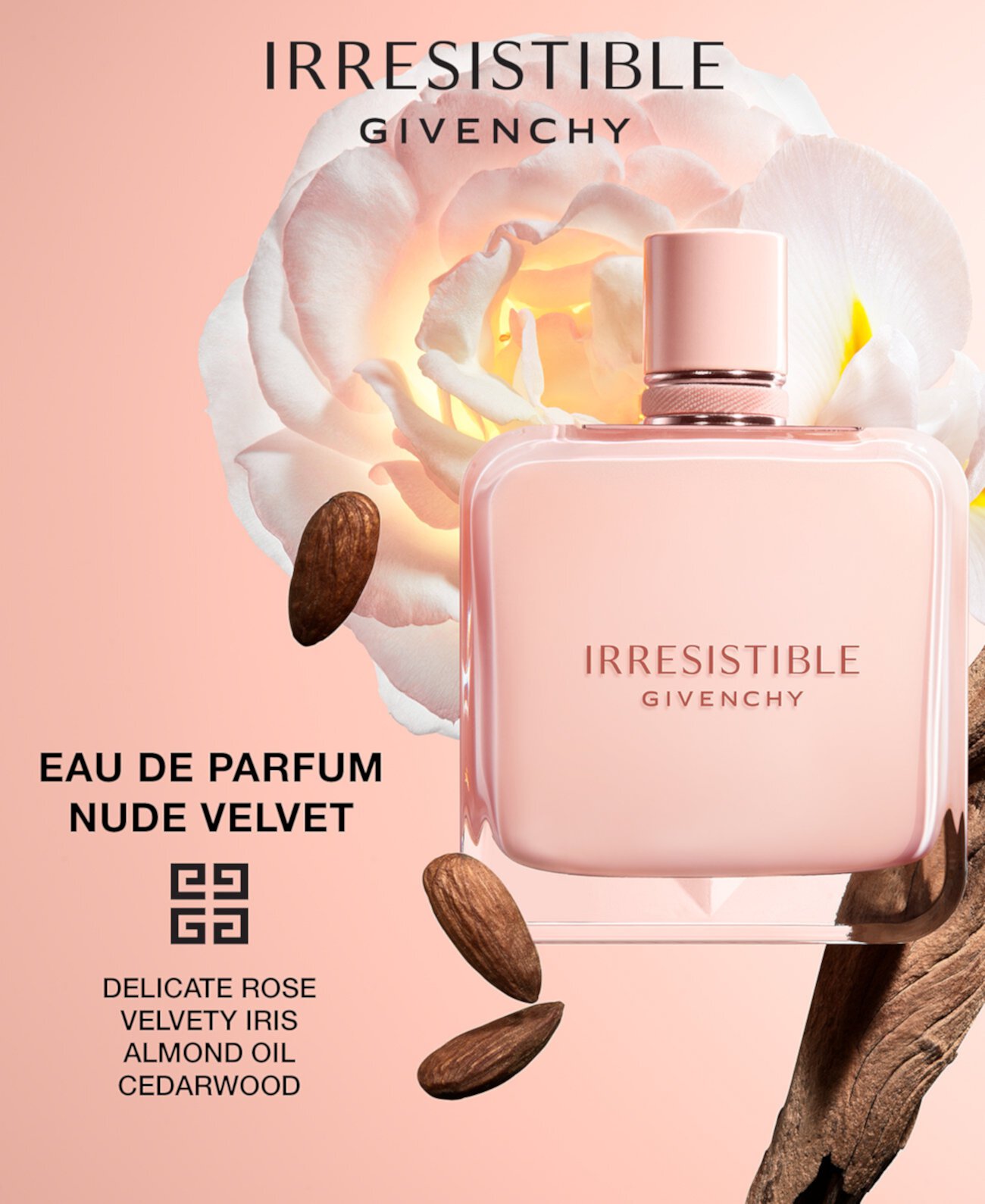 Парфюмерная вода Irresistible Nude Velvet, 33 мл, цветочный, древесный, мускусный аромат с миндалем и розой Givenchy