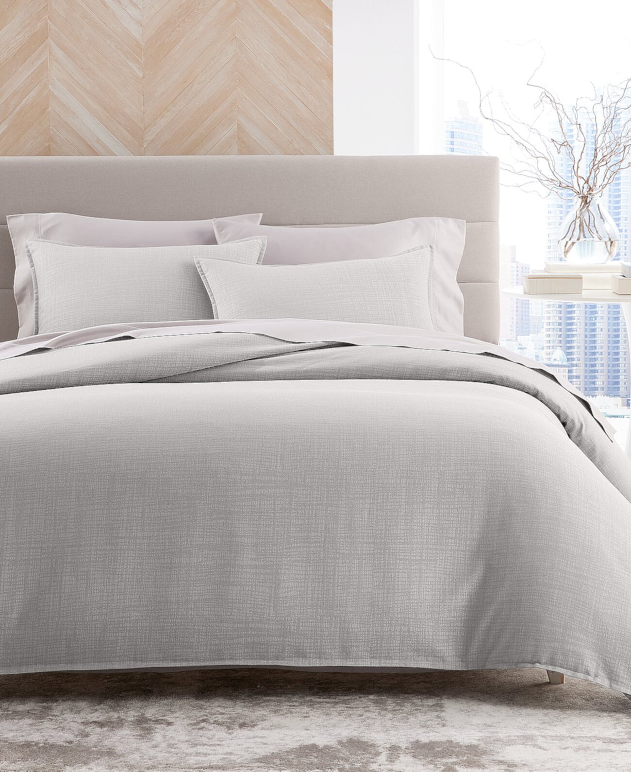 Modern Crosshatch Comforter Set, Full/Queen, Exclusively at Macy’s Hotel Collection