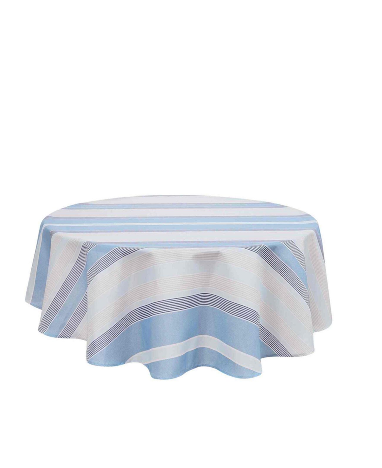 Breakers Stripe Water-Resistant Indoor and Outdoor Tablecloth, 70" Round Izod