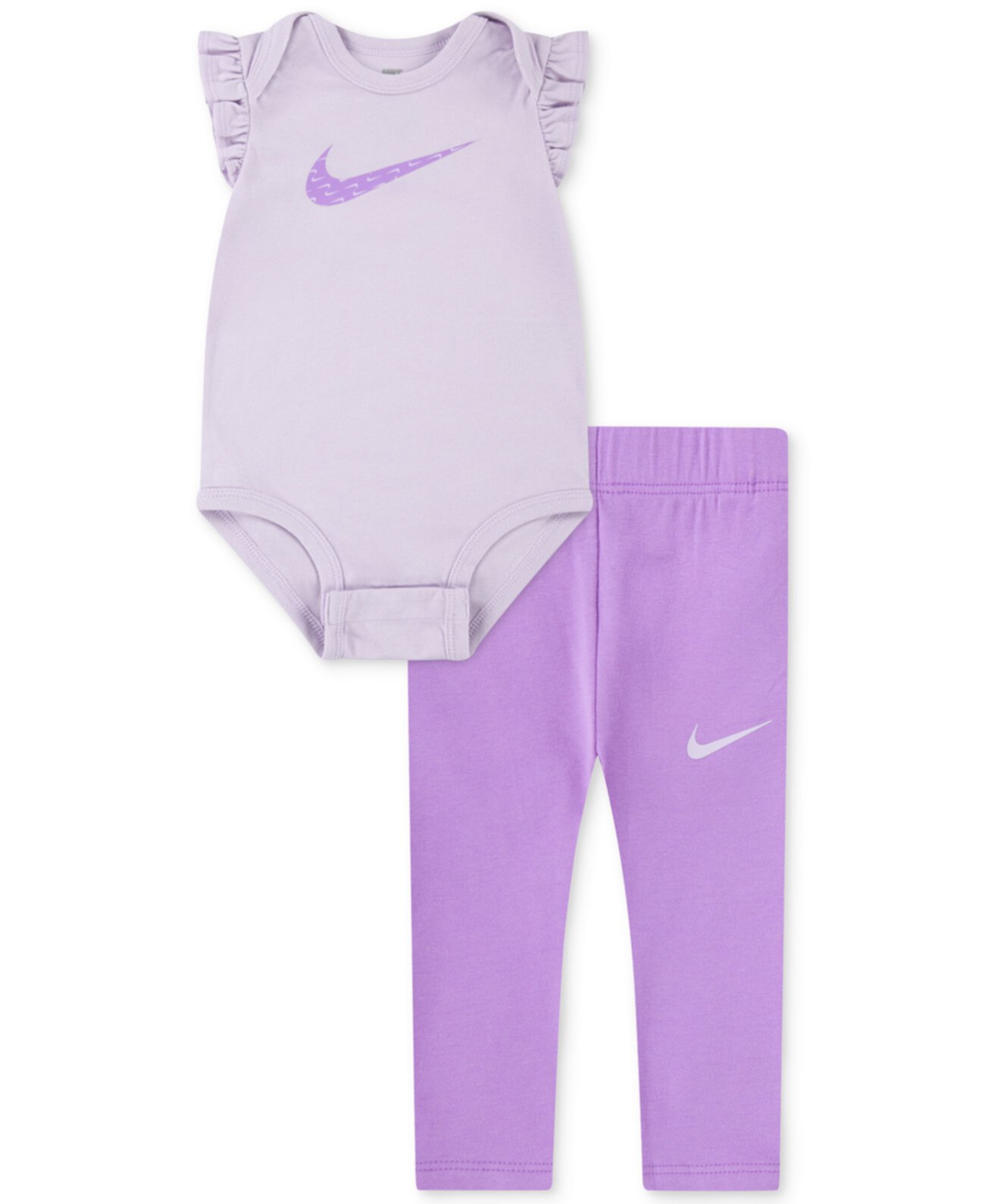 Baby Girls Swoosh Motion Bodysuit & Leggings, 2 Piece Set Nike