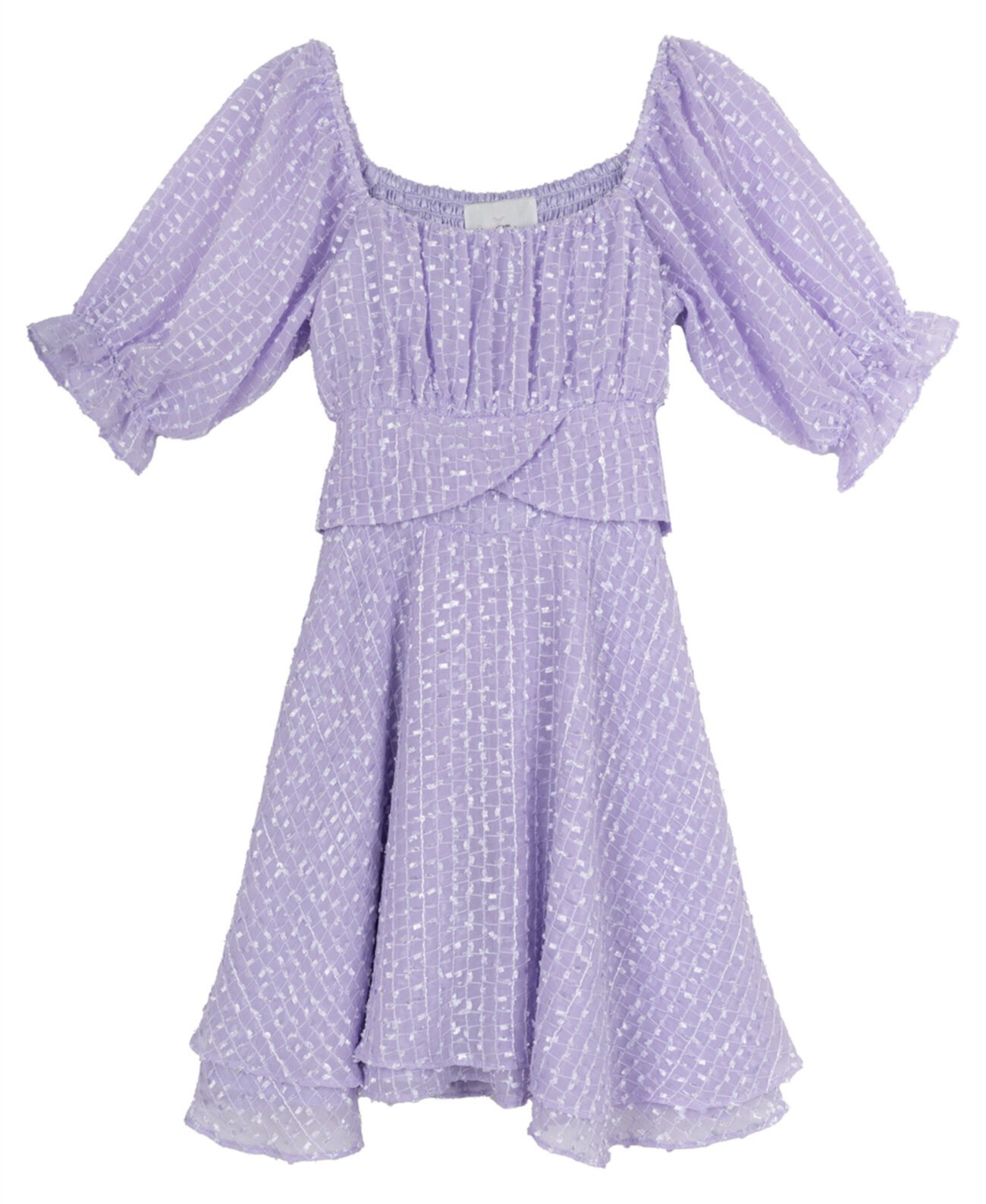 Big Girls Textured Chiffon Romper Rare Editions