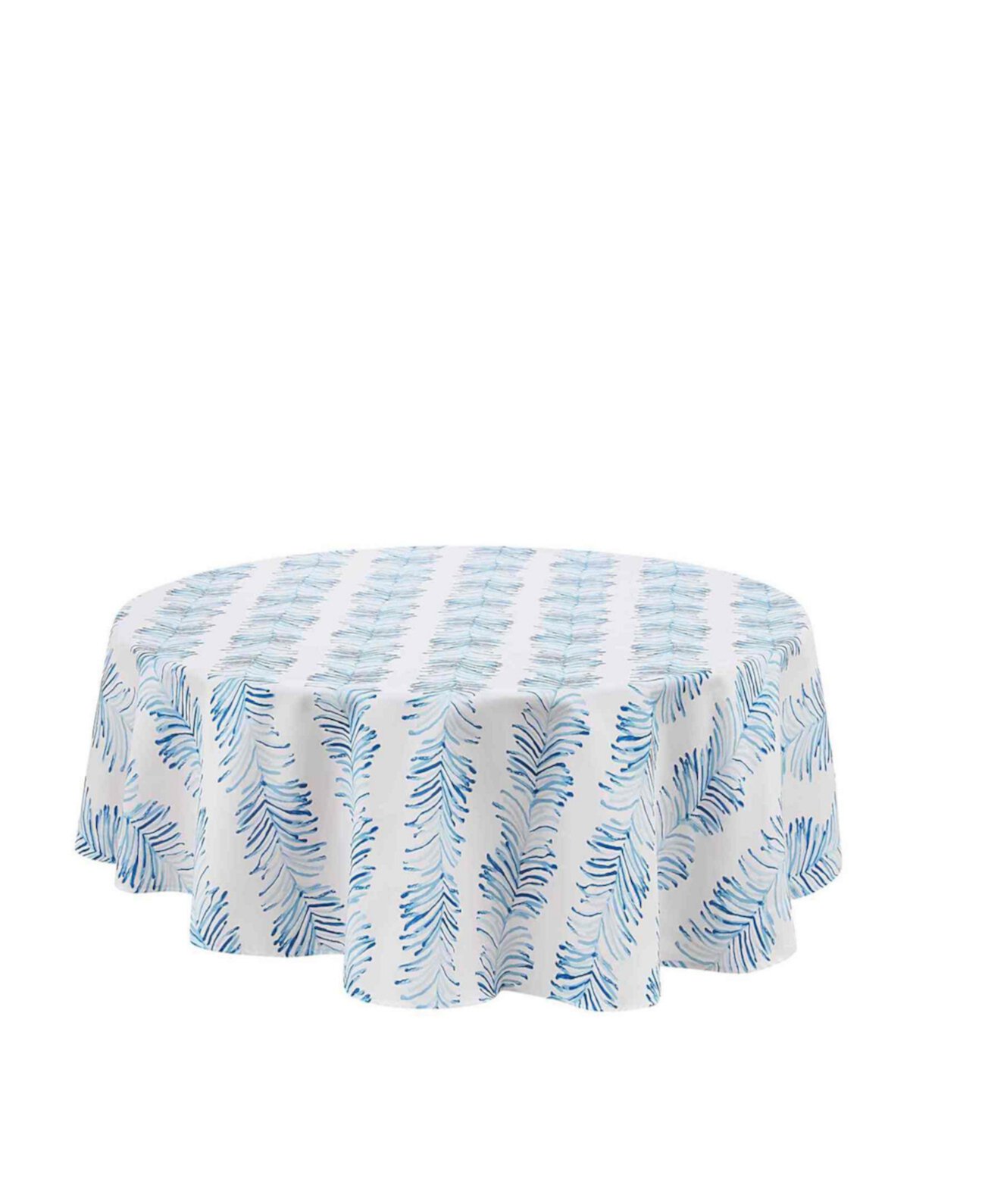 Seagrass Stripe Water-Resistant Indoor and Outdoor Tablecloth, 70" Round Izod