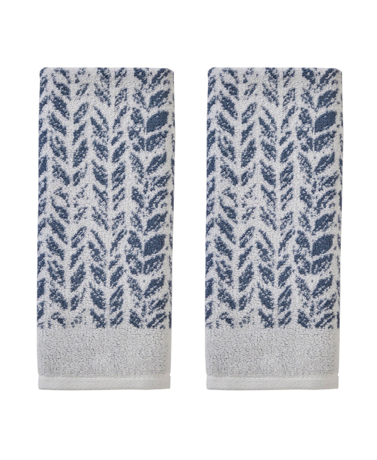 Distressed Leaves Turkish Cotton 2 Piece Hand Towel Set, 26" x 16" SKL Home