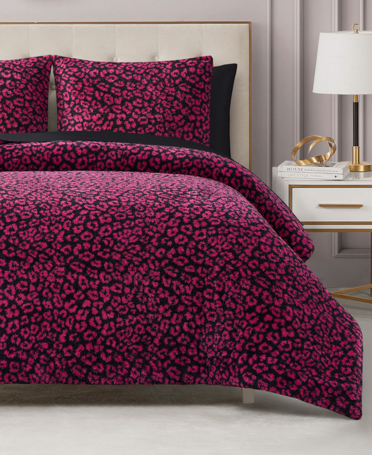 Cheetah Feathered 3-Pc. Comforter Set, Full/Queen Juicy Couture