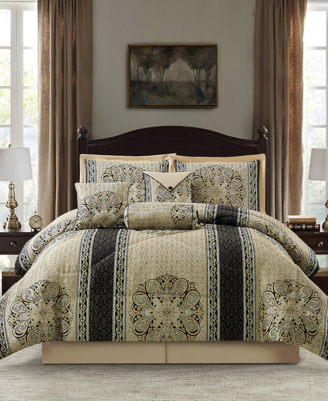 Myhand Medallion 7-Pc. Comforter Set, King Stratford Park