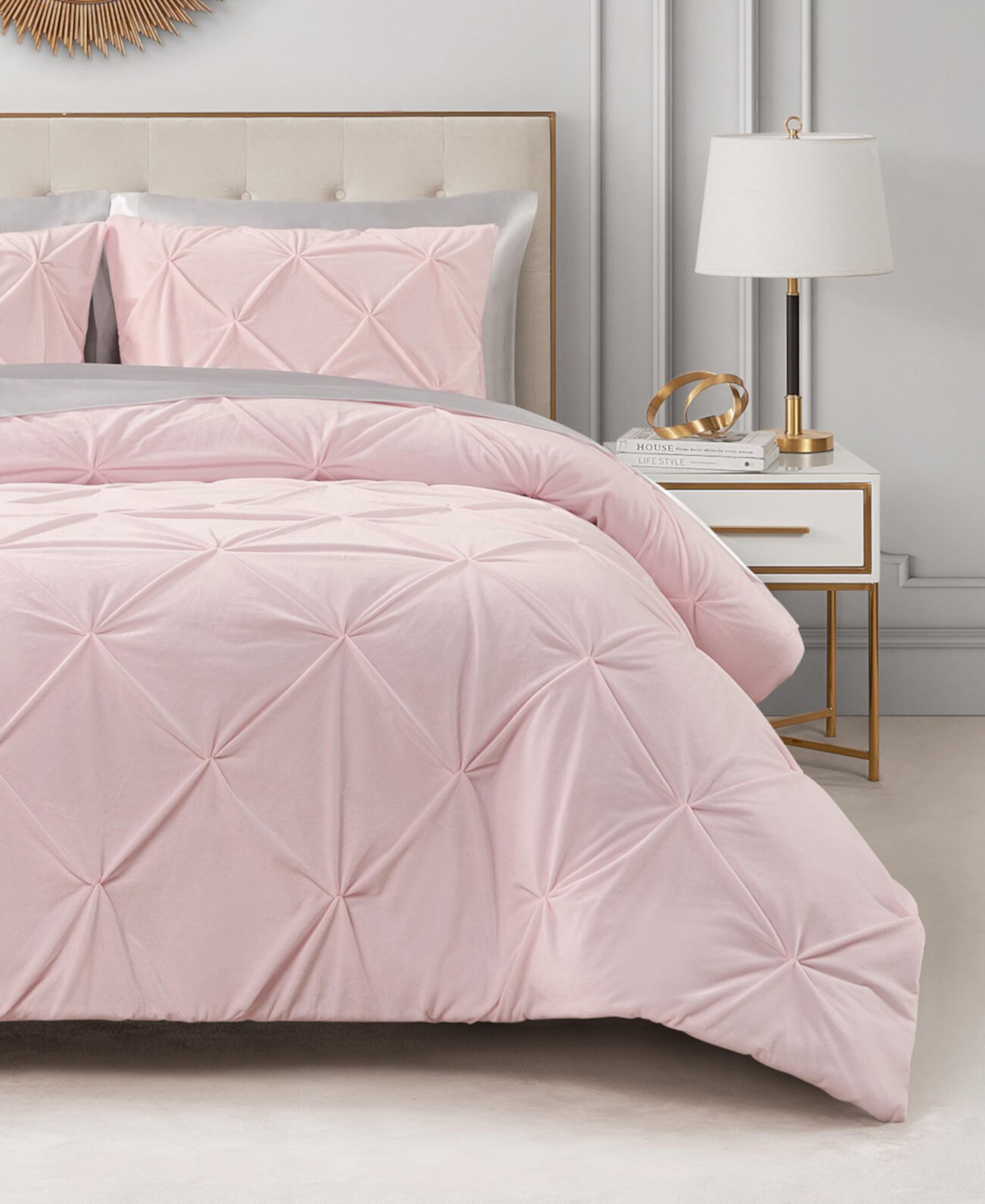 Kiss Pleat Plush 3-Pc. Comforter Set, King Juicy Couture