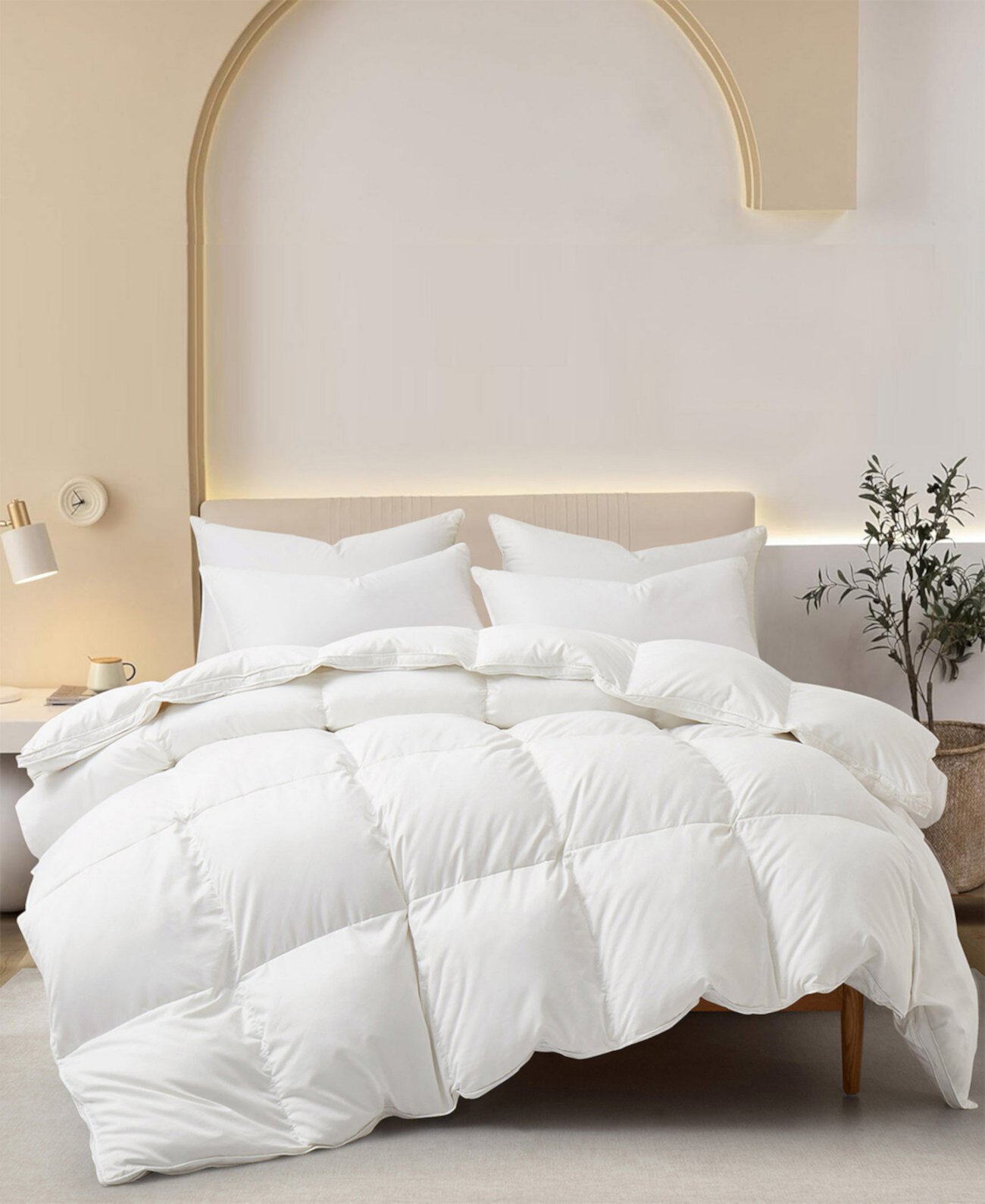 Extra Warmth White Goose Feather and Fiber Comforter, Twin Unikome