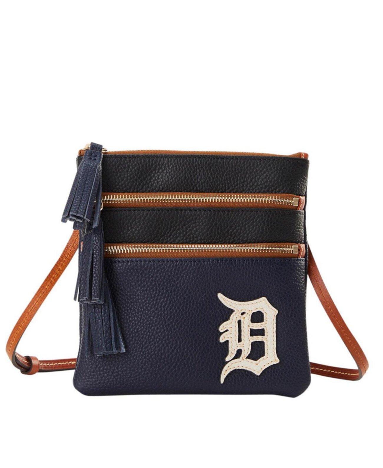 Detroit Tigers Infield Triple Zip Crossbody Purse Dooney & Bourke