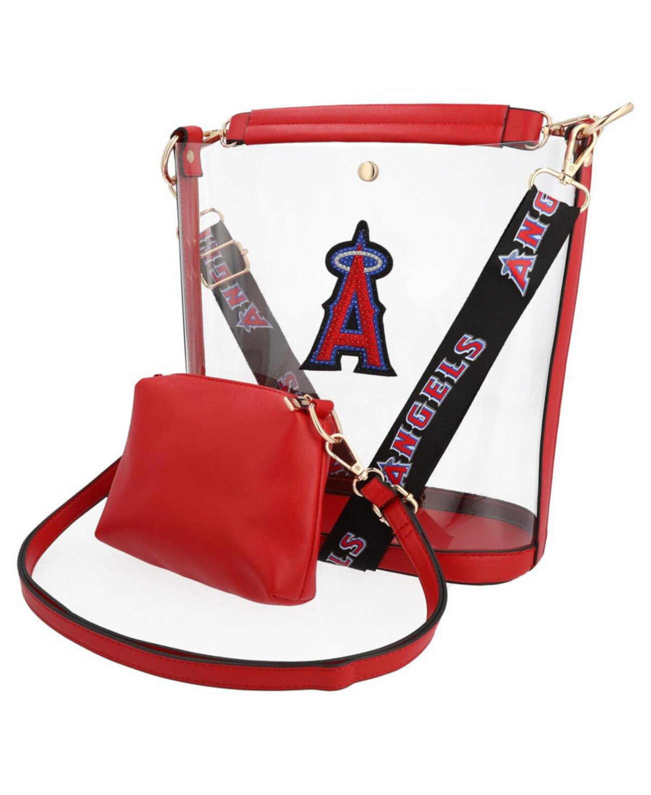 Los Angeles Angels Rhinestone Clear Purse Cuce