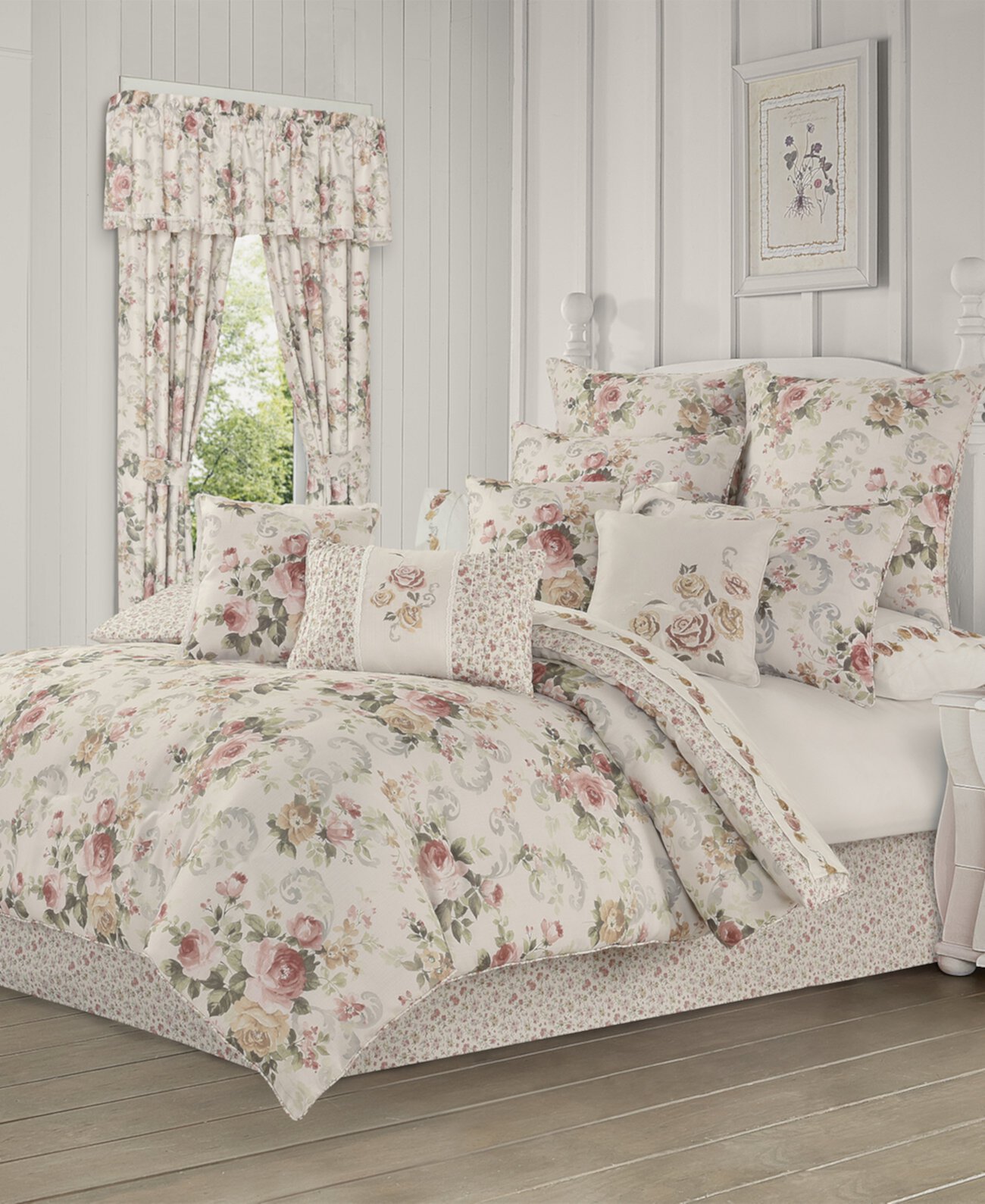 Chablis 4 Piece Comforter Set, California King Royal Court