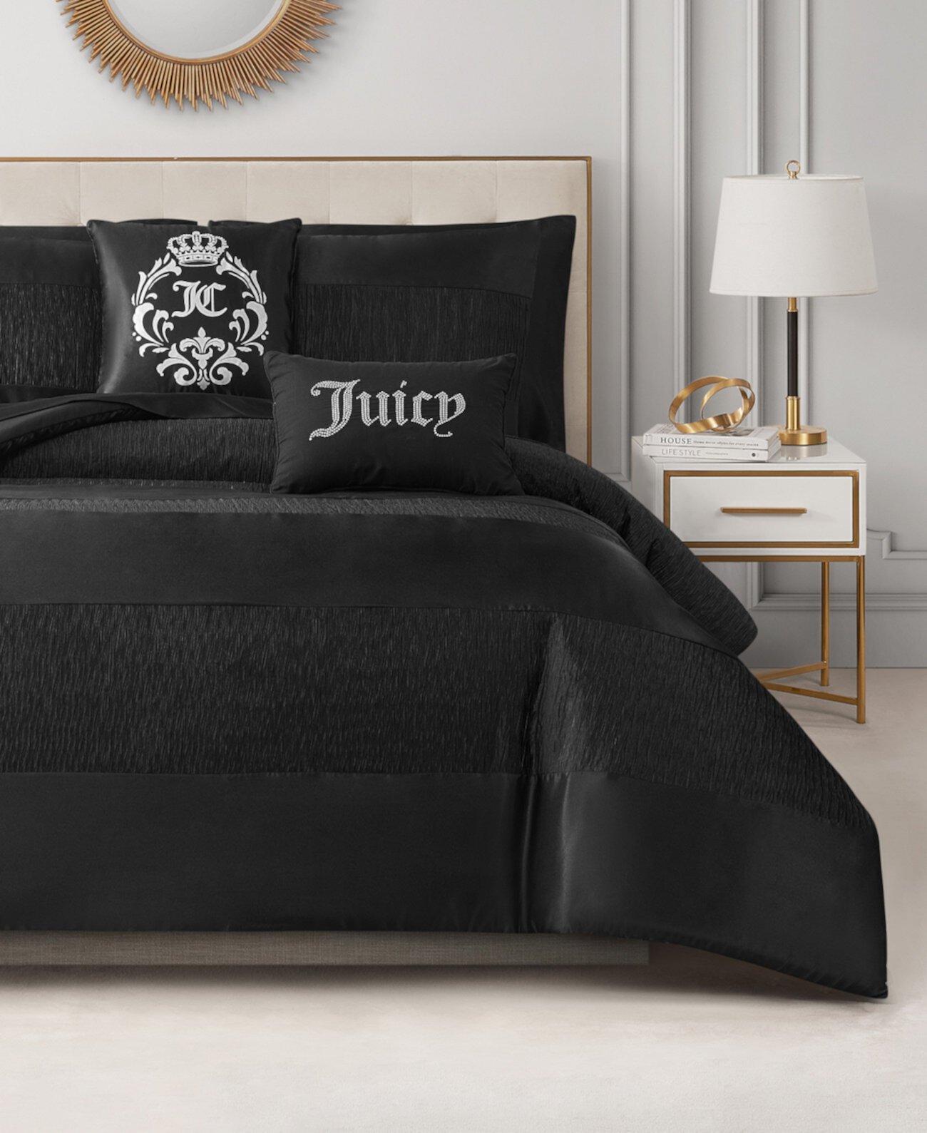 Glam Night Stripe 5-Pc. Comforter Set, King Juicy Couture