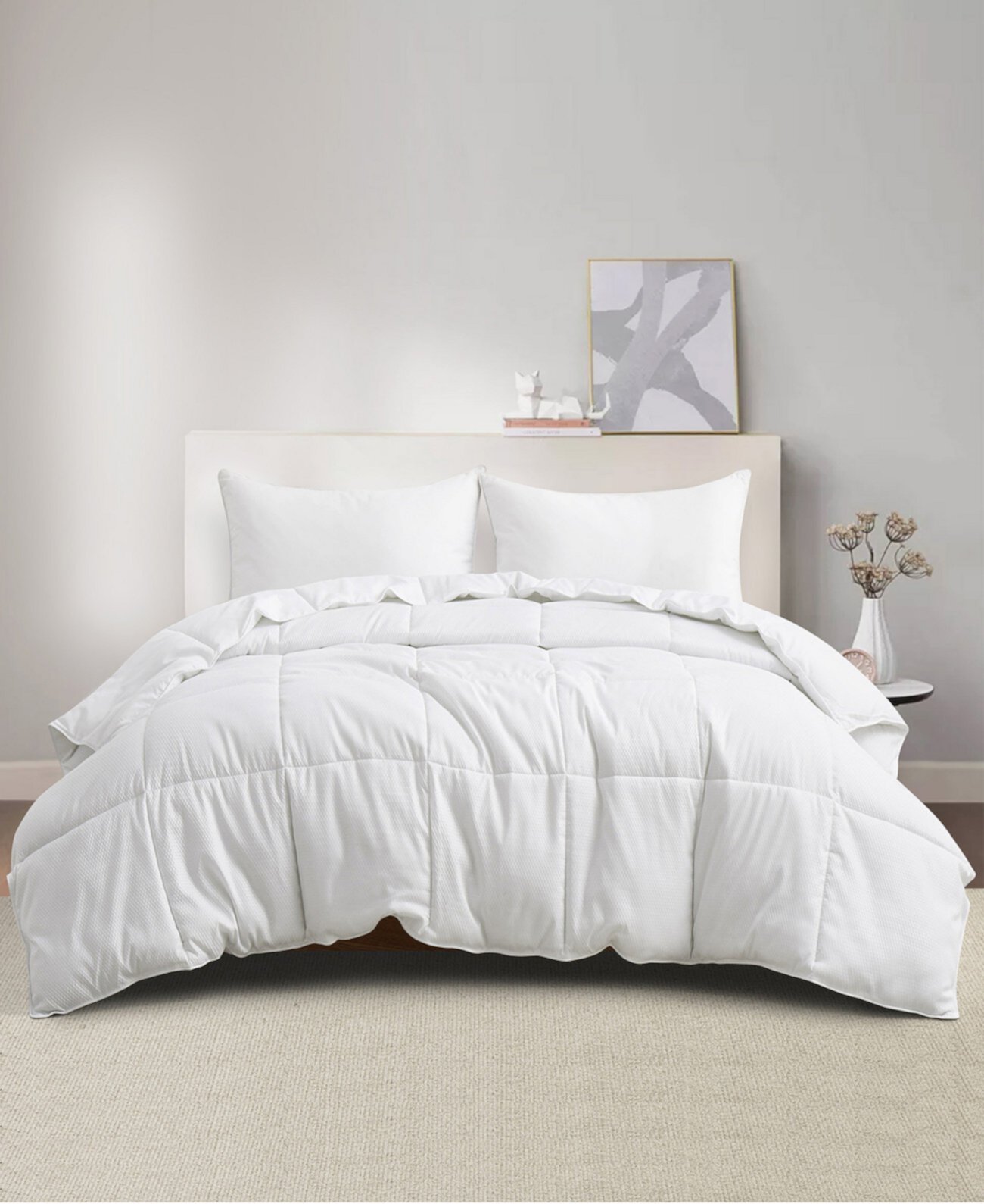 All Season Ultra Soft Classic Embossed Down Alternative Comforter, Twin Unikome