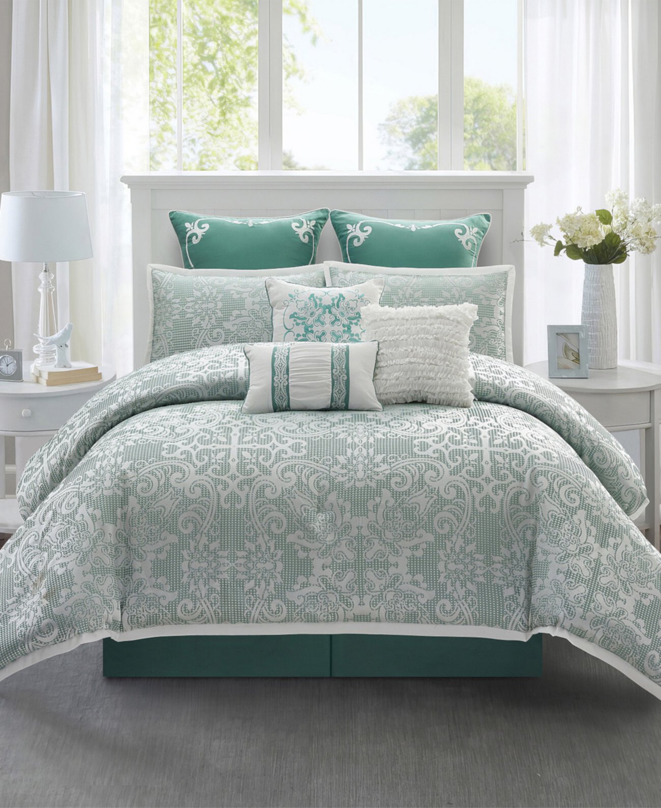 Barvina Damask 9-Pc. Comforter Set, King Stratford Park