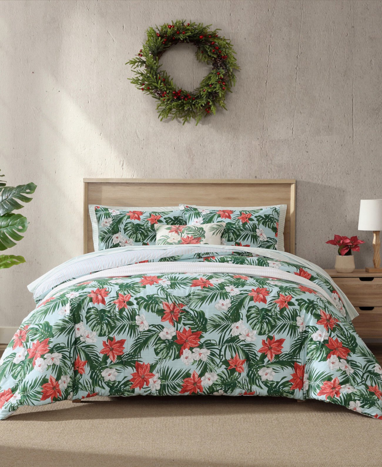 Festive Palms Reversible 3-Pc. Comforter Set, King Tommy Bahama Home