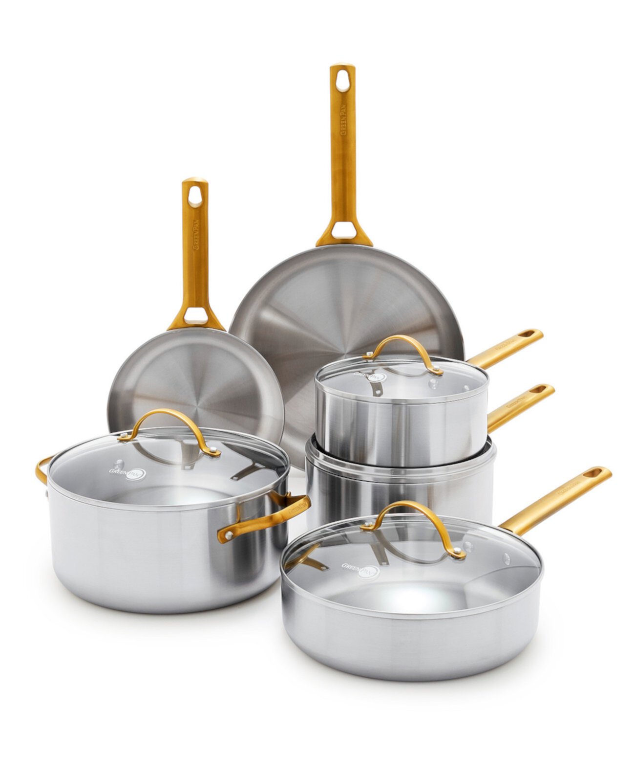 Reserve Stainless Steel 10-Piece Cookware Set Greenpan