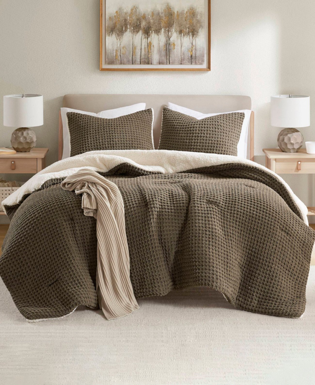 Riordan Waffle Knit Chenille 2-Pc. Comforter Set, Twin Madison Park