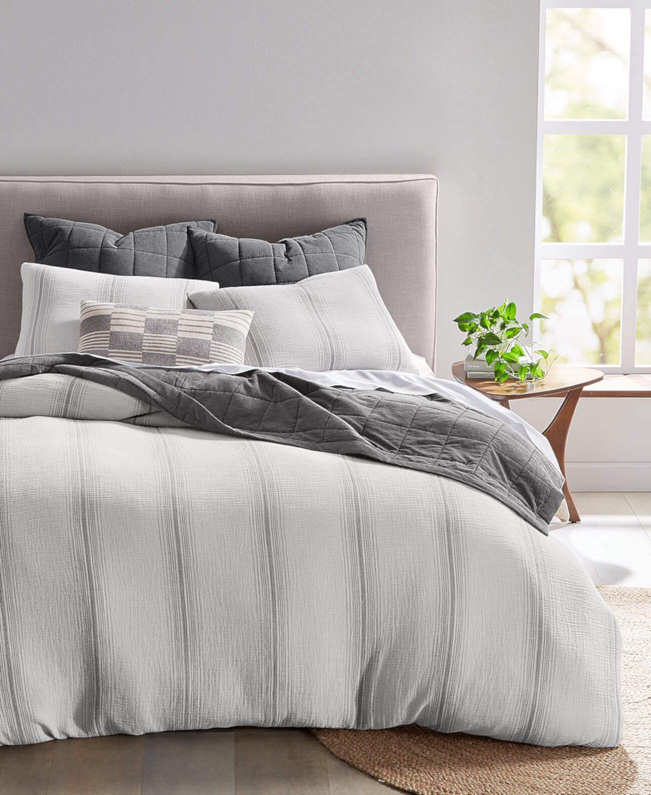 Artisanal Stripe 3-Pc. Comforter Set, Full/Queen, Exclusively at Macy’s Oake