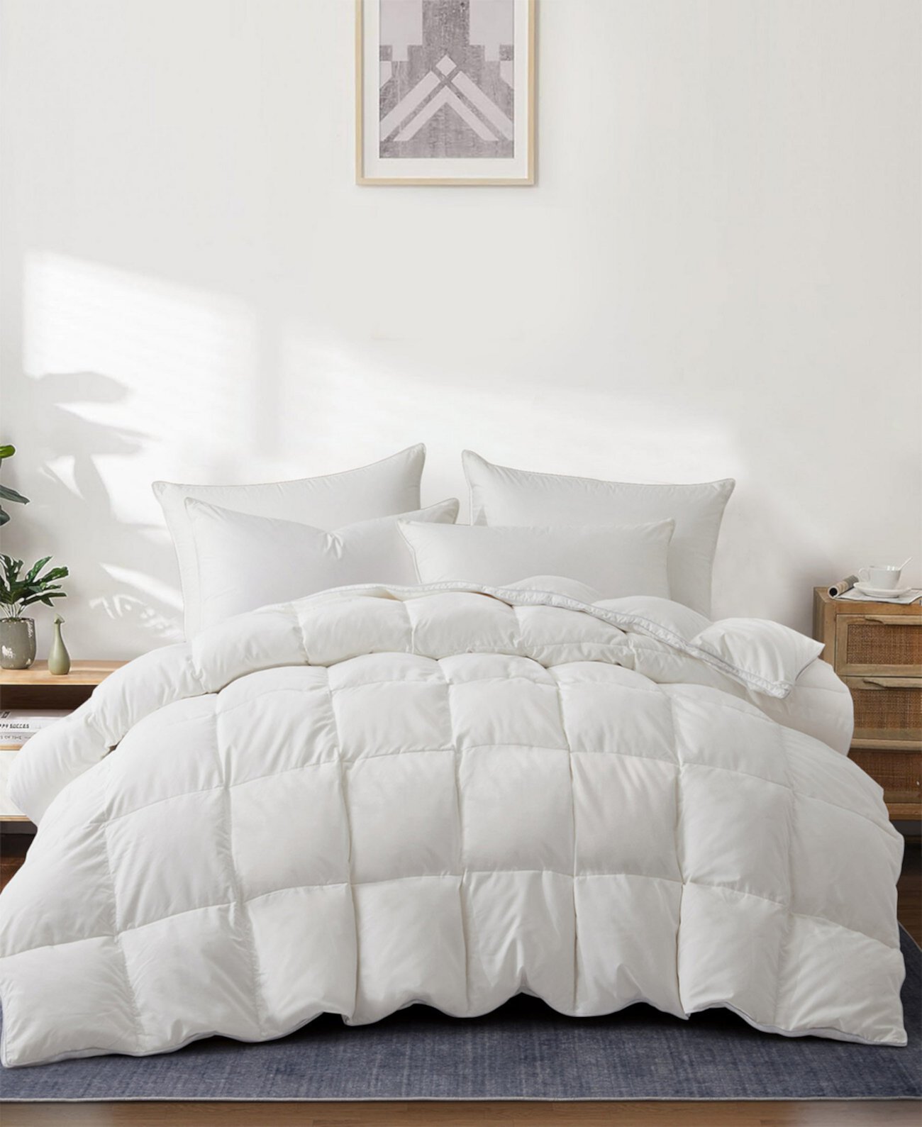 Ultra Soft White Goose Feather and Down Comforter, Full/Queen Unikome